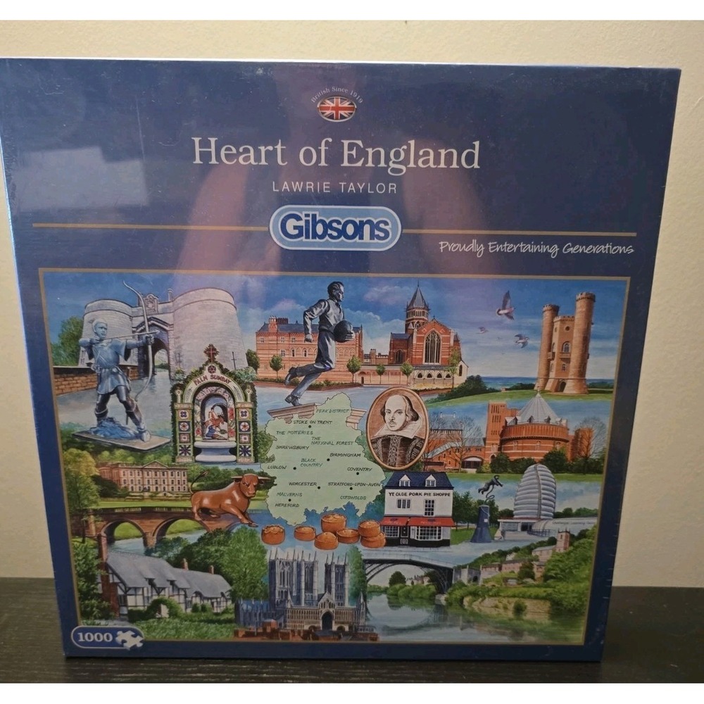 Gibsons 1000 Piece Puzzle Heart of England Lawrie Taylor New Sealed